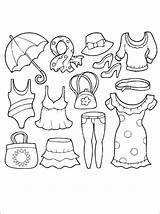 Clothes Coloring Pages Clothing Summer Printable Worksheet Preschoolers Coloriage Kids Fall Book Color Girls Sheets Colorier Getcolorings été Worksheets Coloriages sketch template