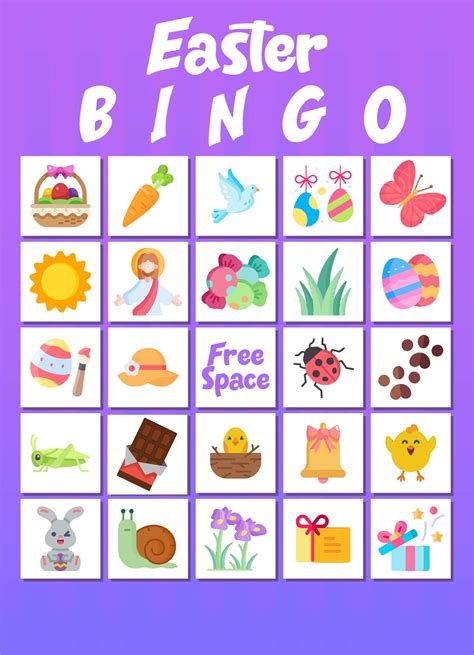 printable easter bingo cards     printablee