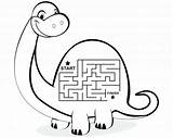 Maze Dino Mazes Printable Kids Print Coloring Pages Sheknows Printables sketch template