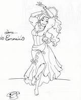 Esmeralda Digitalized Bauchtanz Prinzessinnen Ausmalen Gitana Danza Erwachsene Skizzen Tänzerin Moderner Glöckner Prinzessin Tanz sketch template