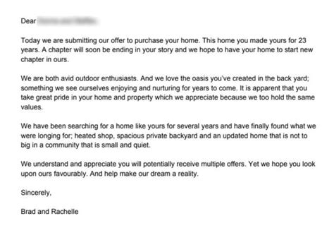 write letter  home seller     kind  flattery