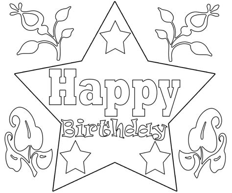 happy birthday coloring pages  adults birthday coloring pages