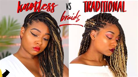 Knotless Vs Traditional Box Braids Watch Before Trying Pics Vids