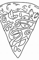 Pizza Salami Ausmalbild sketch template