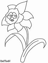 Coloring Flowers Pages Cartoon Daffodil Flower Printable Print Coloring4free 2021 Nature Clipart Colouring Kids Orchid Template Advertisement Clip Popular Colorat sketch template