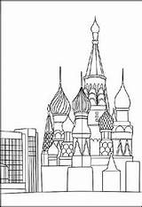 Coloring Russia Basilius Malvorlage Als Moskau Kathedrale Cathedral Basil Saint sketch template
