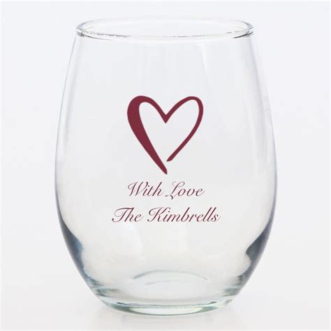 Personalized 9 Oz Stemless Wine Glass Stemless Wine Glass
