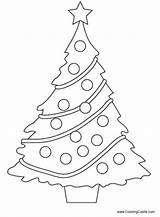 Christmas Tree Blank Coloring Drawing Easy Trees Pages Printable Kids Draw Getdrawings Getcolorings Color sketch template