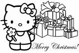 Kitty Hello Coloring Pages Christmas Printable Kids sketch template