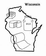 Wisconsin Coloring Pages State Map Shape Printables Wi Usa Outline States Go Demographic Choose Board sketch template