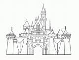 Coloring Castle Disney Pages Walt sketch template