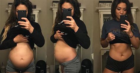 bodybuilder shows extreme bloating makes her look pregnant