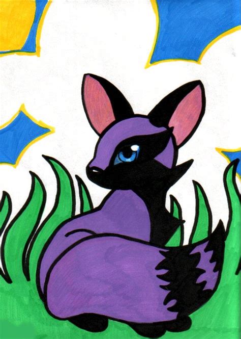 purple fox  rayvendawn  deviantart