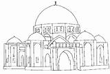 Colorear Mezquita Edificios sketch template