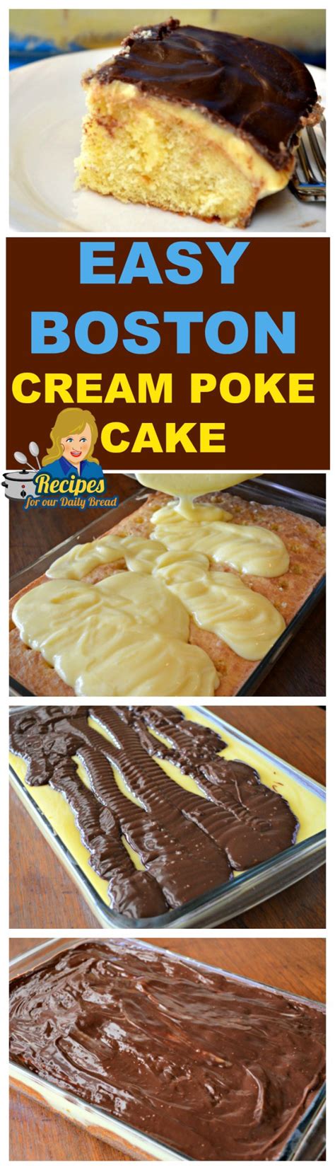 easy boston cream cake recipe   cake mix recipe desserts