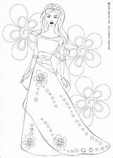 Barbie Princess Coloring Pages Color Hellokids Print Printable sketch template