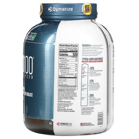 Dymatize Nutrition Iso 100 Whey Protein Isolate Powder 5 Lbs Team
