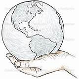 Drawing Earth Drawings Hand Holding Hands Sketches Sketch Planet Globe Easy Draw Pencil Coloring Cool Pages God Travel Inspiring Template sketch template