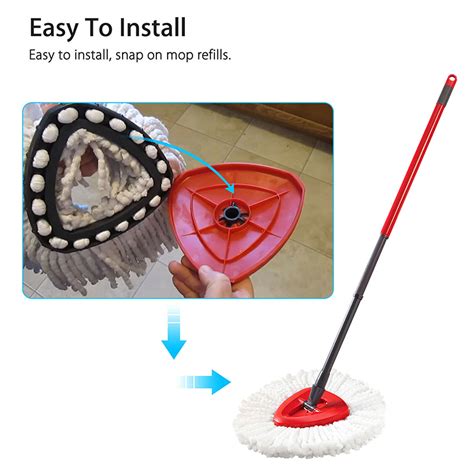 cedar spin mop replacement microfiber mop head easy clean wring refill ebay