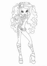 Monster High Coloring Clawdeen Wolf Festival Music Sheet Pages Printable sketch template
