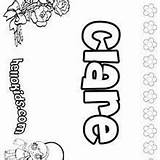 Coloring Clare Claire Pages Names Hellokids Name Claris Clara sketch template
