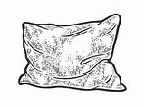 Rumpled Pillow sketch template