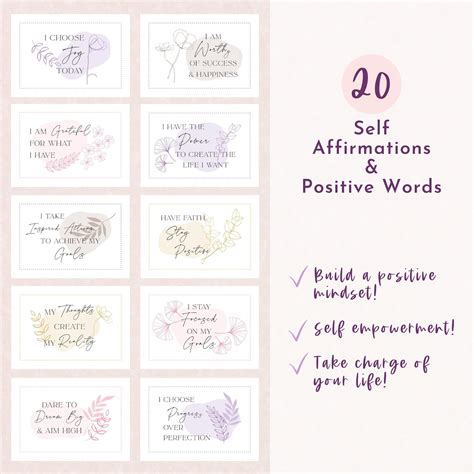 printable  affirmation cards affirmation cards  women etsy