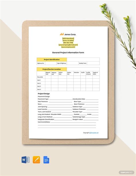 word fillable form template blank