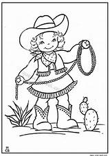 Pages Cowboy Coloring Getcolorings Cowgirl Little sketch template