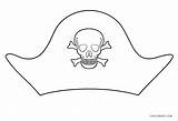 Template Hat Pirate Coloring Printable Sketch Pages sketch template