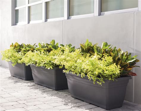 dylan rectangular planters crescent garden indoor  outdoor