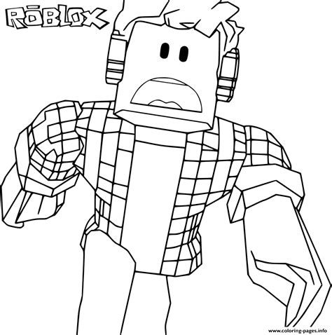 roblox scary coloring page printable