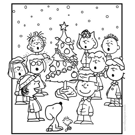 charlie brown christmas coloring pages happy  year xcoloringscom