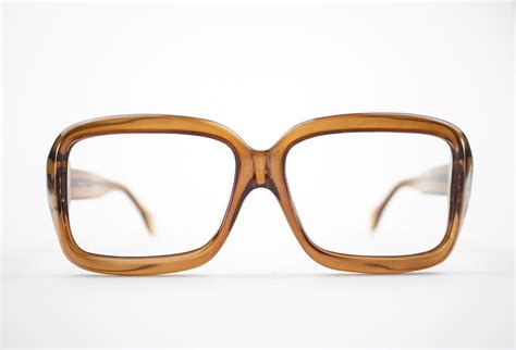 70s vintage eyeglasses clear brown square glasses 1970s aviator