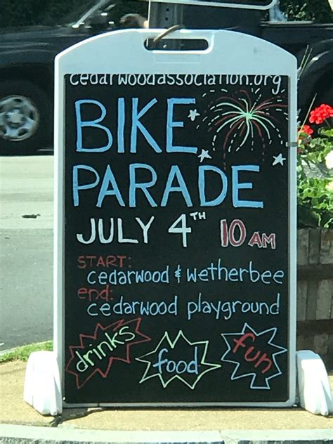july  bike parade cedarwood neighborhood association