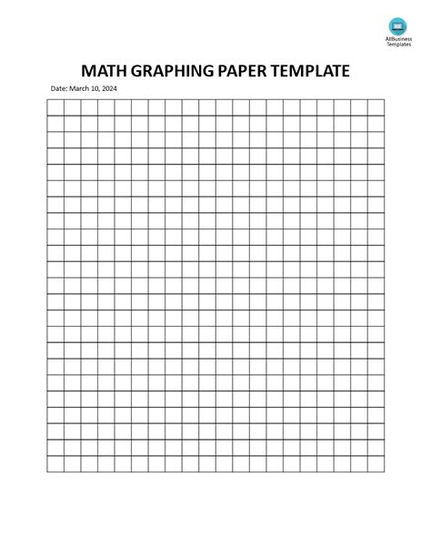 math graphing paper template templates  allbusinesstemplatescom