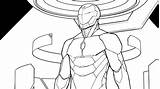 Iron Man Drawing Line Invincible Getdrawings sketch template