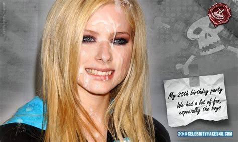 Avril Lavigne Caption Cumshot Facial Fake 001 Celebrity