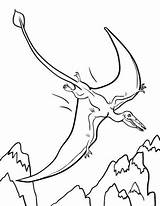 Dinosauri Pterodactyl Stampare sketch template