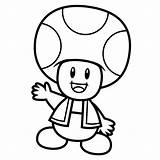 Toad Mario Coloring Pages sketch template