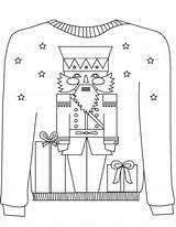 Sweater Colouring Nutcracker Weihnachts Disegno Hässliche Strickjacke Omini Stilizzati Muminthemadhouse Gingerbread Nussknacker sketch template