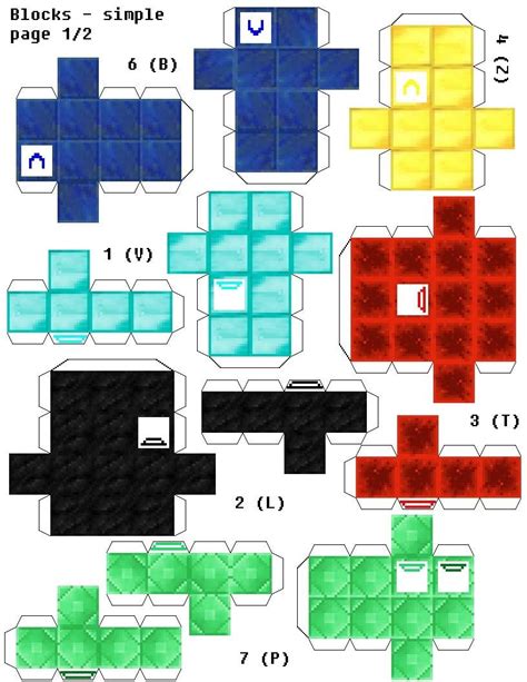 simple cube papercraft minecraft elgoles