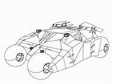 Batmobile Batpod Tumbler Car sketch template