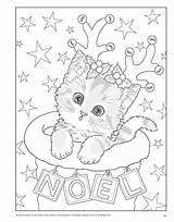 Coloring Christmas Pages Cat Kitty Sheets Kitten Disney Adult Colouring Printable Kids Book Puppy Colors Ausmalbilder Cats Cute Animal Print sketch template