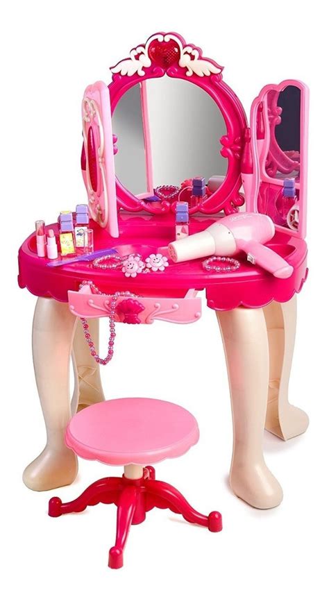 super cute pink princess make up vanity table para niñas co 3 104
