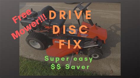 drive disc   ariens mower fix youtube