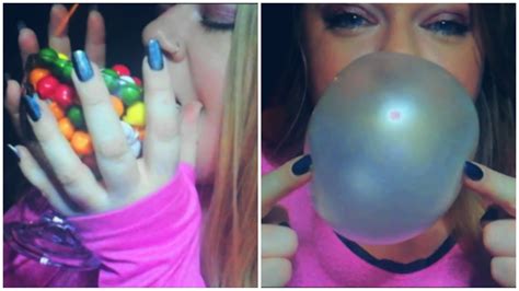 Asmr 🎧 Bubblegum Chewing And Blowing Bubbles Tapping No
