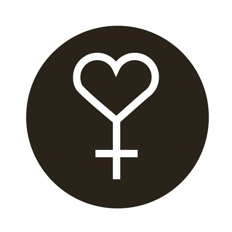 male gender with heart symbol of sexual orientation block style icon