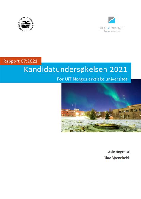 kandidatundersokelsen   uit norges arktiske universitet ideasevidencecom