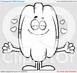 Mascot Pecan Loving Outlined Coloring Vector Cartoon Thoman Cory sketch template